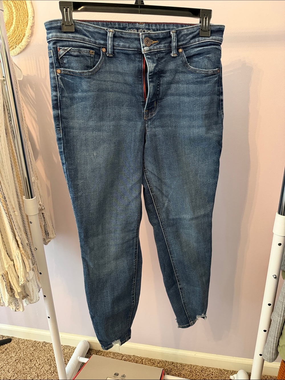 Maurices Dark Blue Ankle Crop Jeans